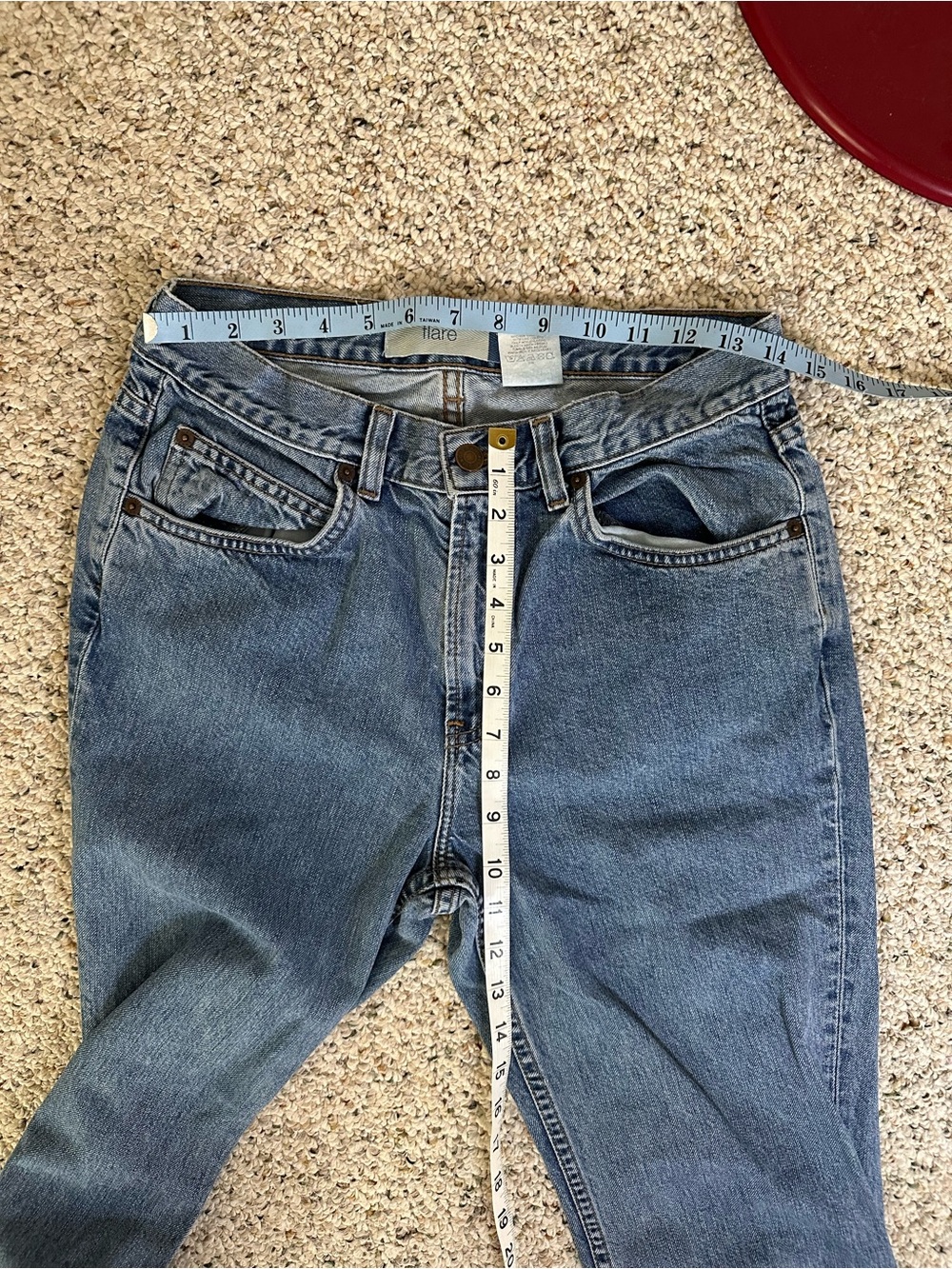 Vintage Gap Flare Ankle Jeans Light Wash 100% Cotton Made in USA Size 8 - Picture 7 of 8